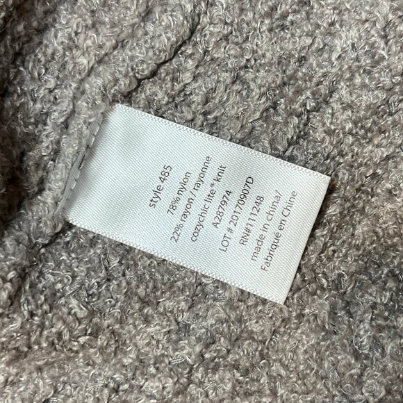 Barefoot Dreams CozyChic Lite Coastal Cardi Cardigan XL Brown Beige Waffle Cabin - Picture 8 of 9